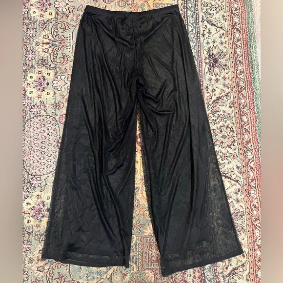 Anthony Original Black Mesh Chiffon Wide Leg Pants - Picture 6 of 6